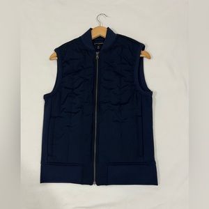 QUILTED MIXED MEDIA VEST